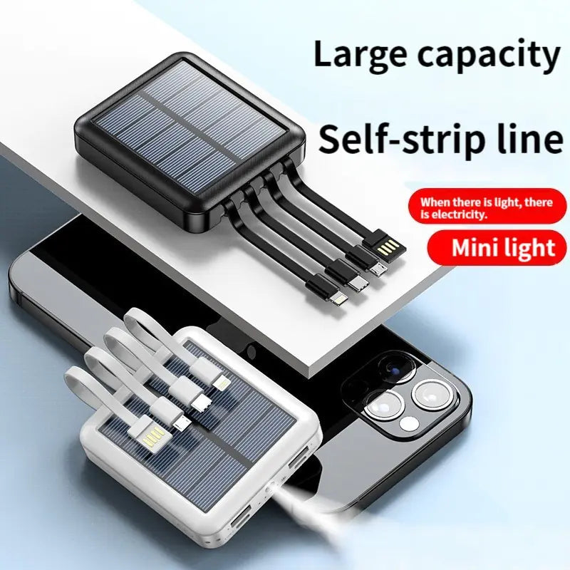 USB Lines Solar Power Bank