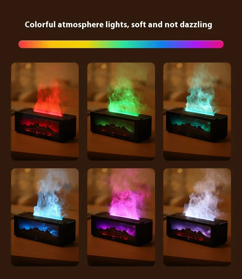 New Flame Aromatherapy Diffuser 3D Flame Humidifier